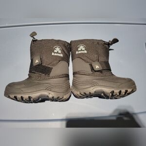 Boy's Girl's Kid's KAMIK Black Snow Boots w/ Removable Lining Size 9